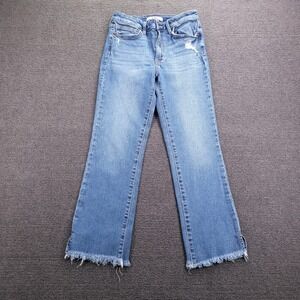 SAM EDELMAN Jeans Size 27 High Rise Stiletto Cropped Boot‎ Raw Hem Ayana